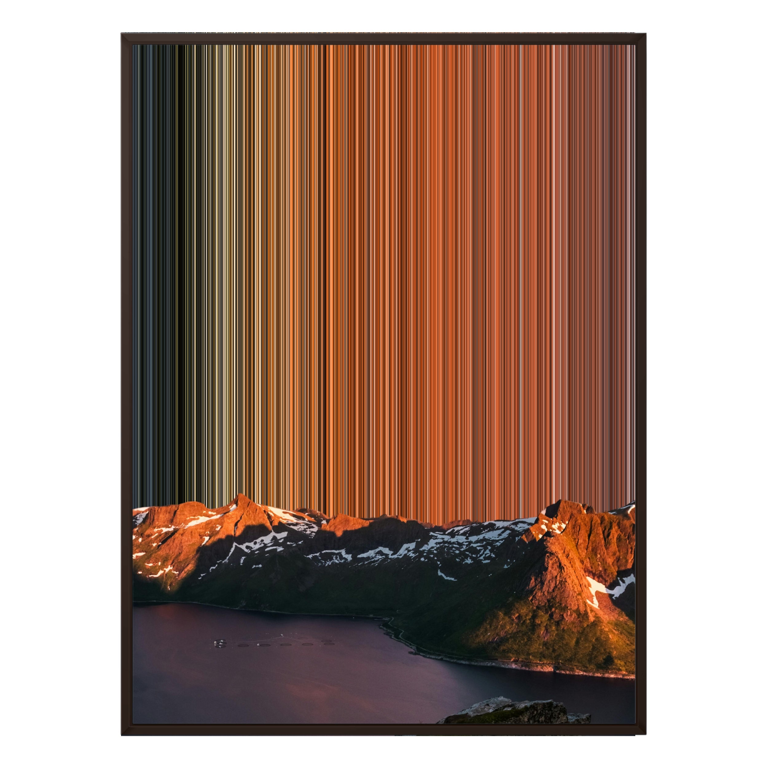 38×38" Framed Canvas - Brown Frame variant