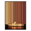 38×38" Framed Canvas - Brown Frame variant