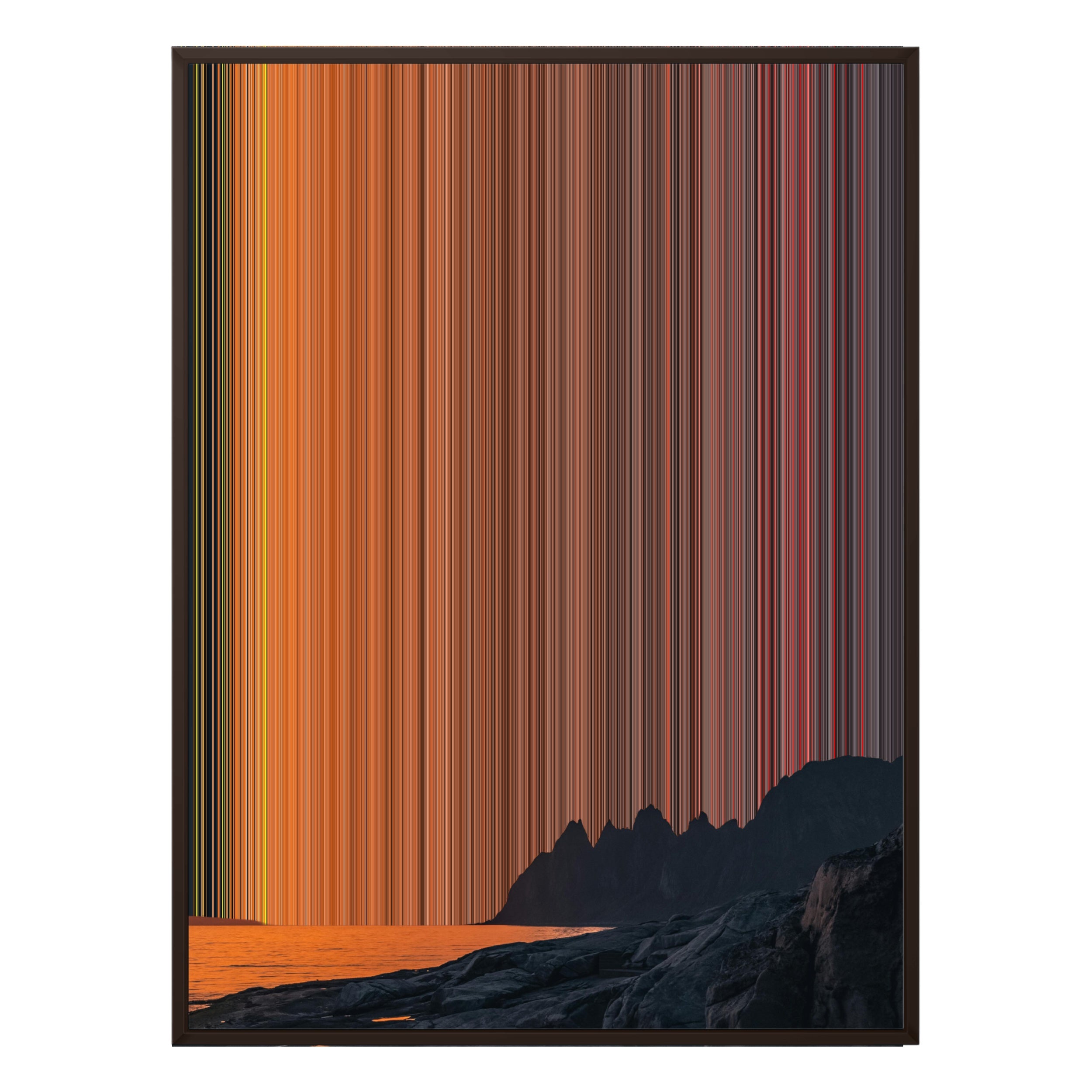 38×38" Framed Canvas - Brown Frame variant