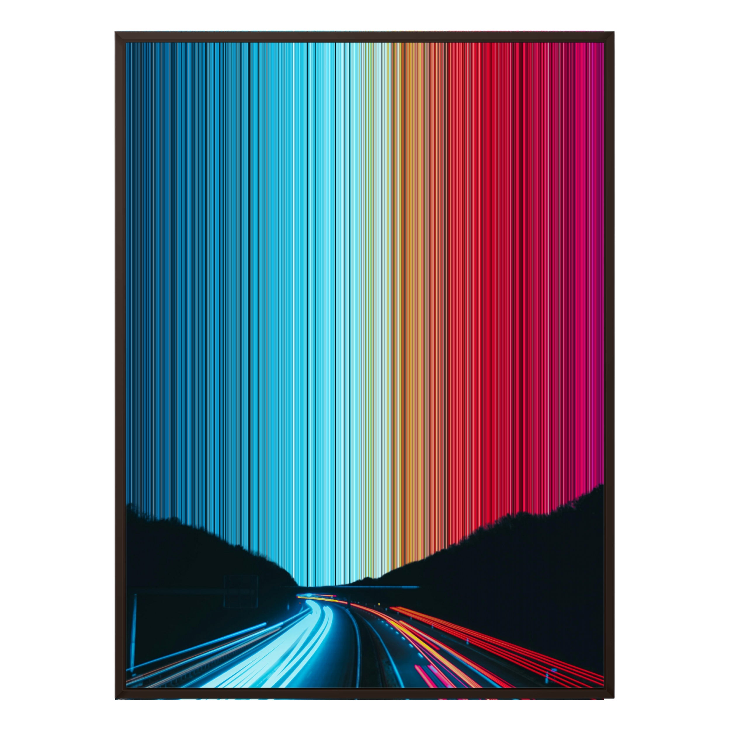 38×38" Framed Canvas - Brown Frame variant