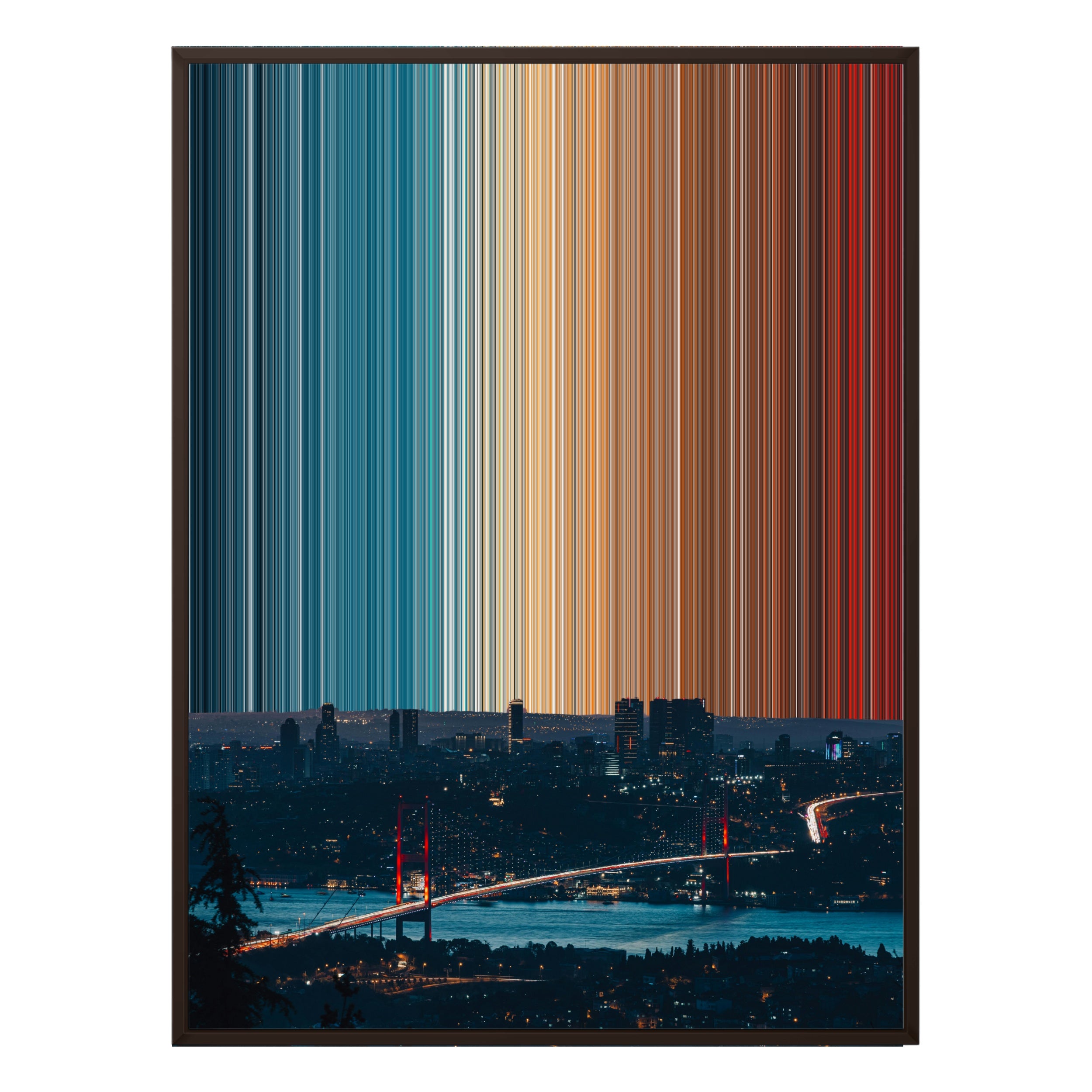 38×38" Framed Canvas - Brown Frame variant