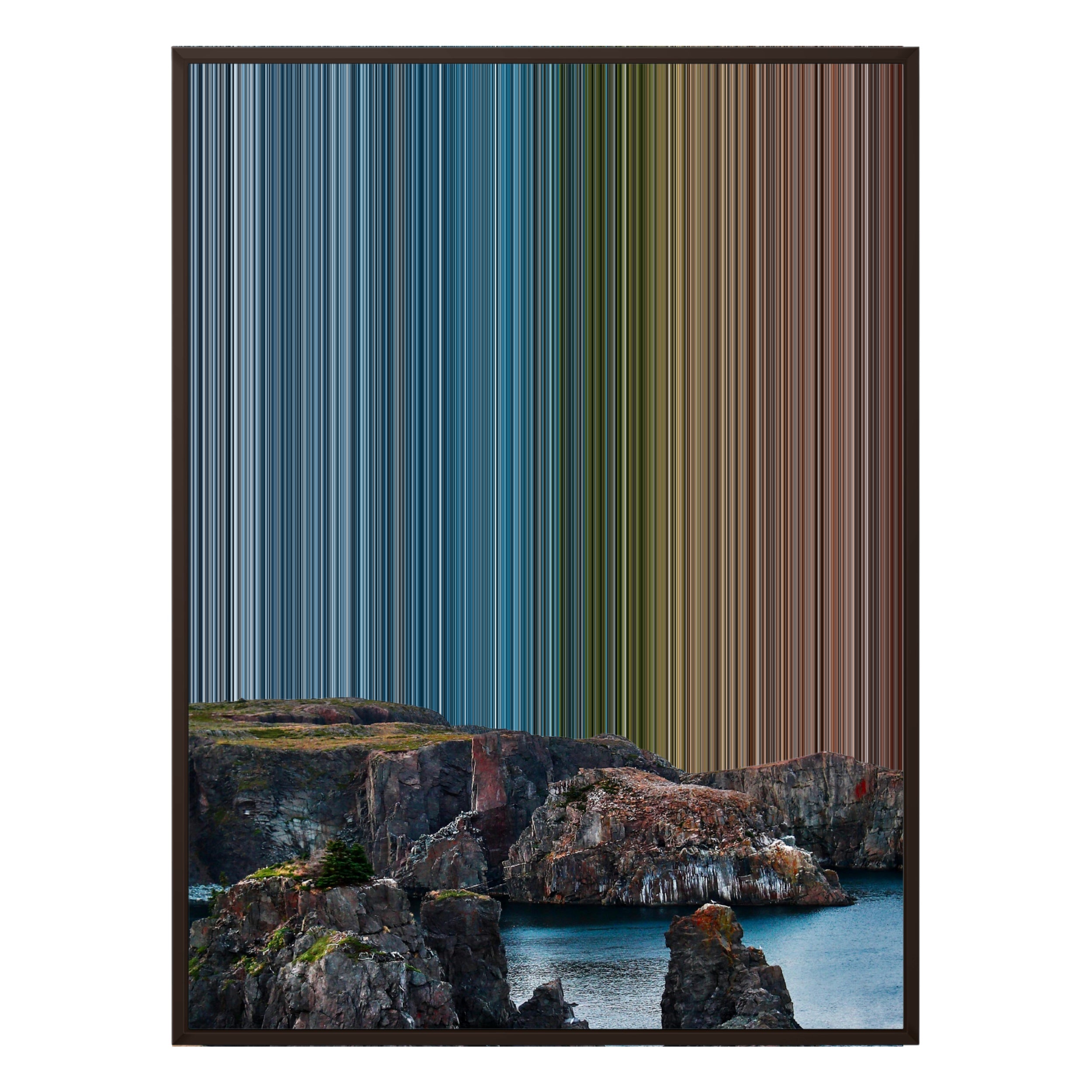 38×38" Framed Canvas - Brown Frame variant