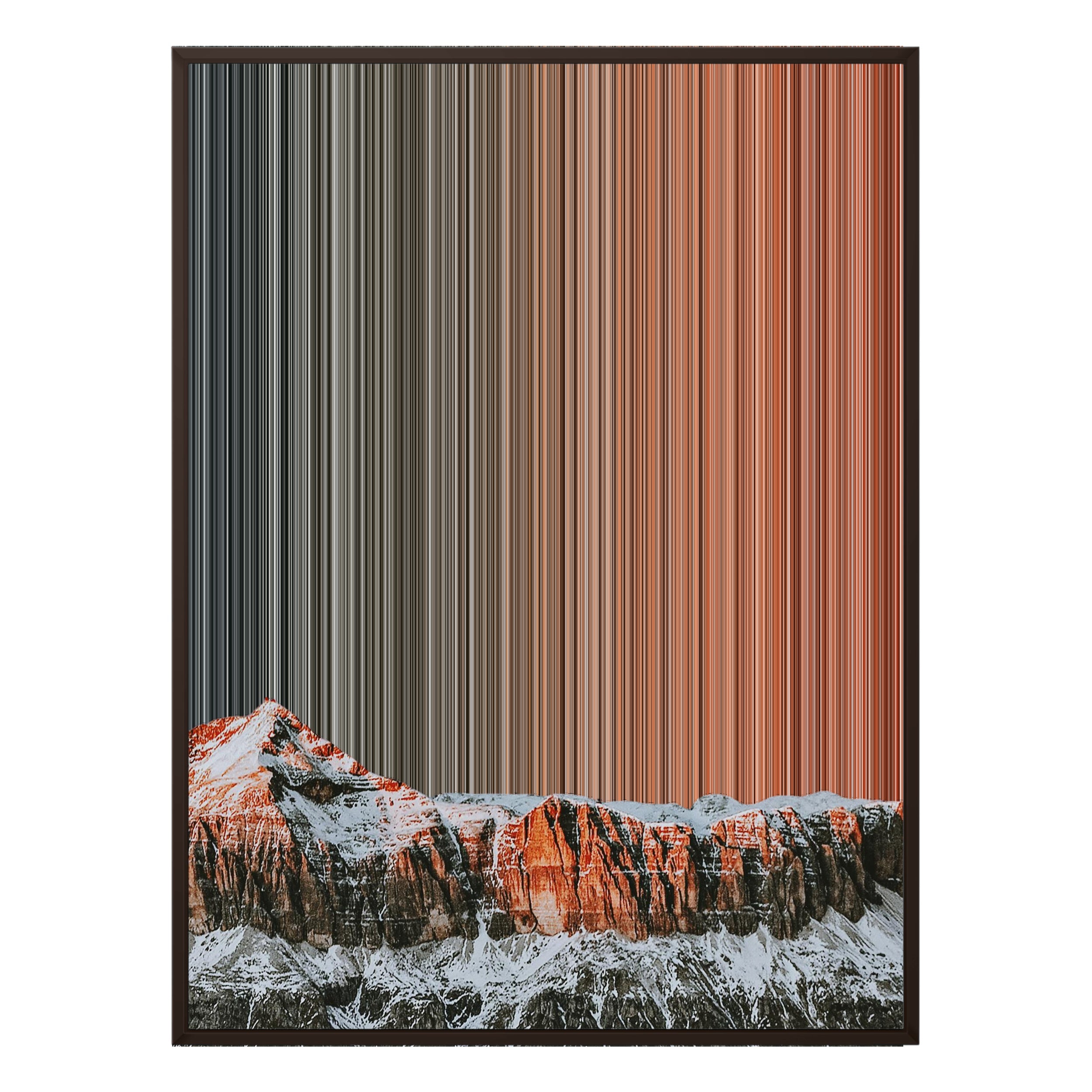 38×38" Framed Canvas - Brown Frame variant