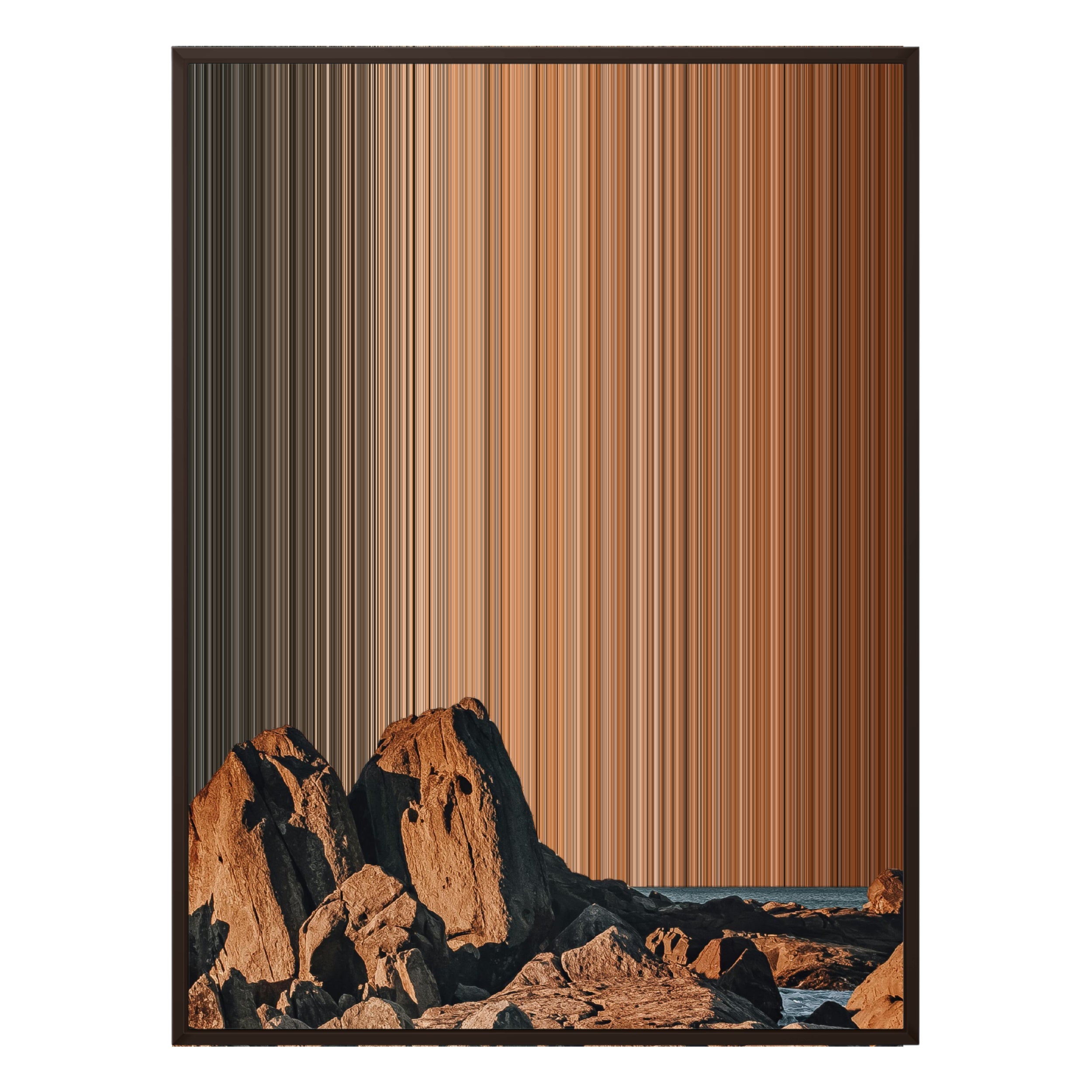 38×38" Framed Canvas - Brown Frame variant