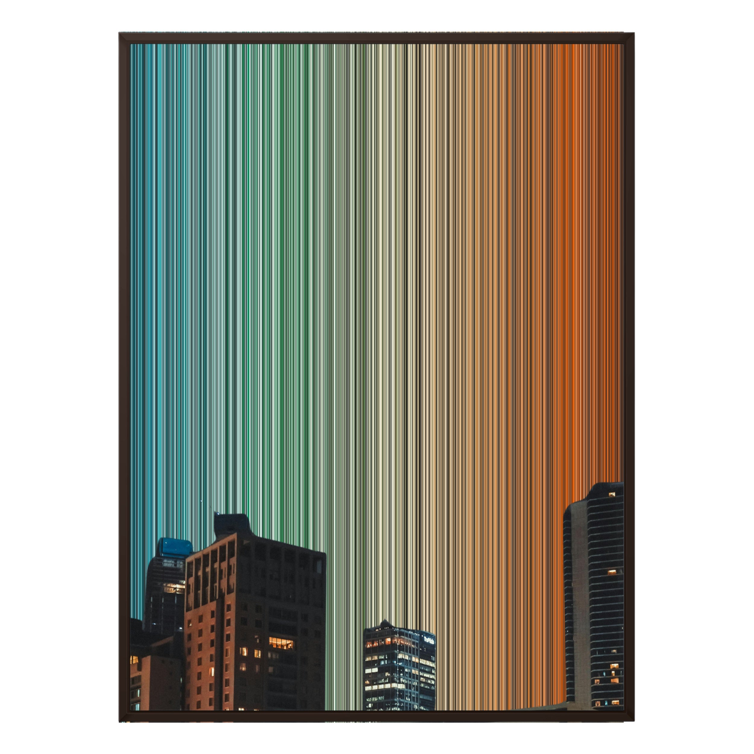 38×38" Framed Canvas - Brown Frame variant