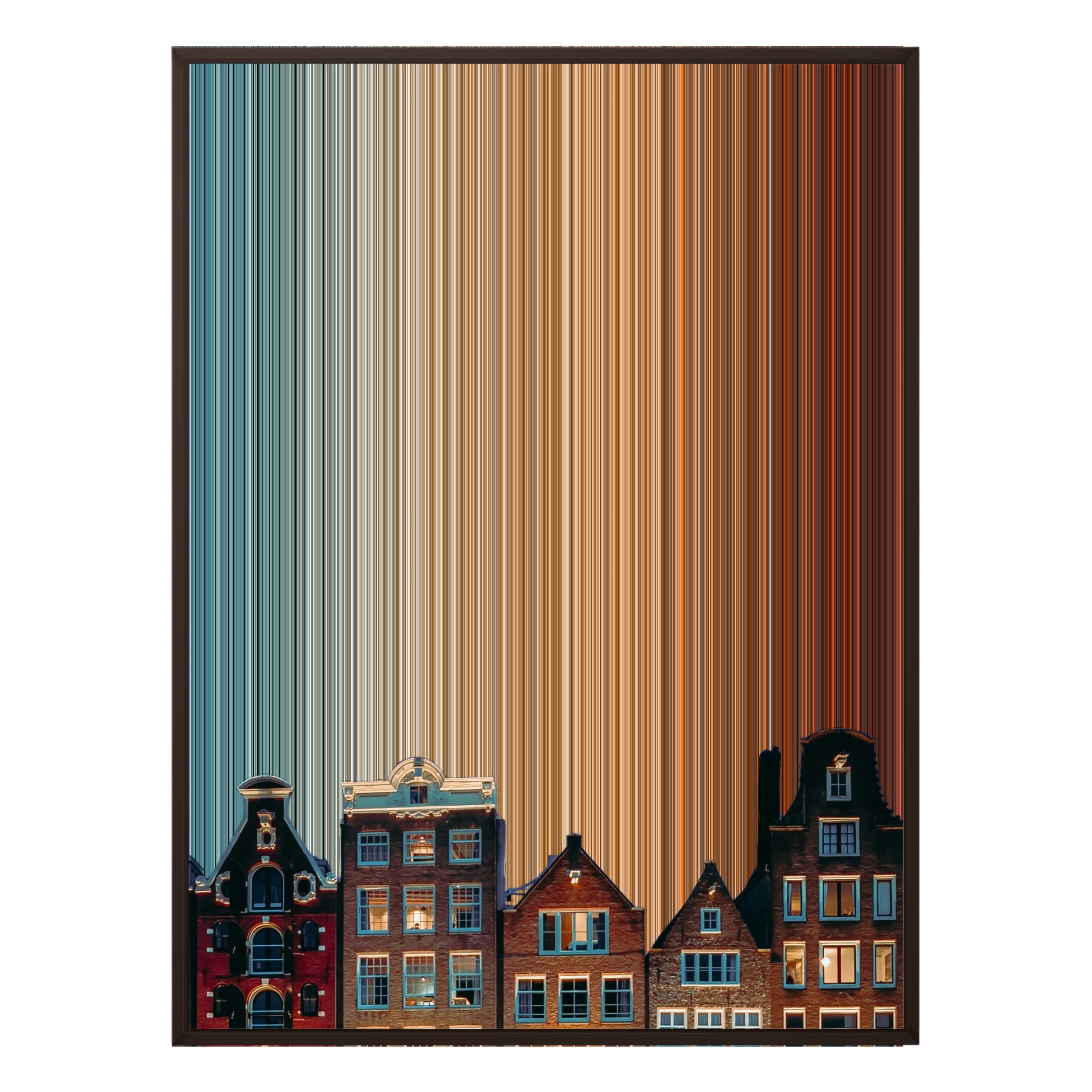 38×38" Framed Canvas - Brown Frame variant