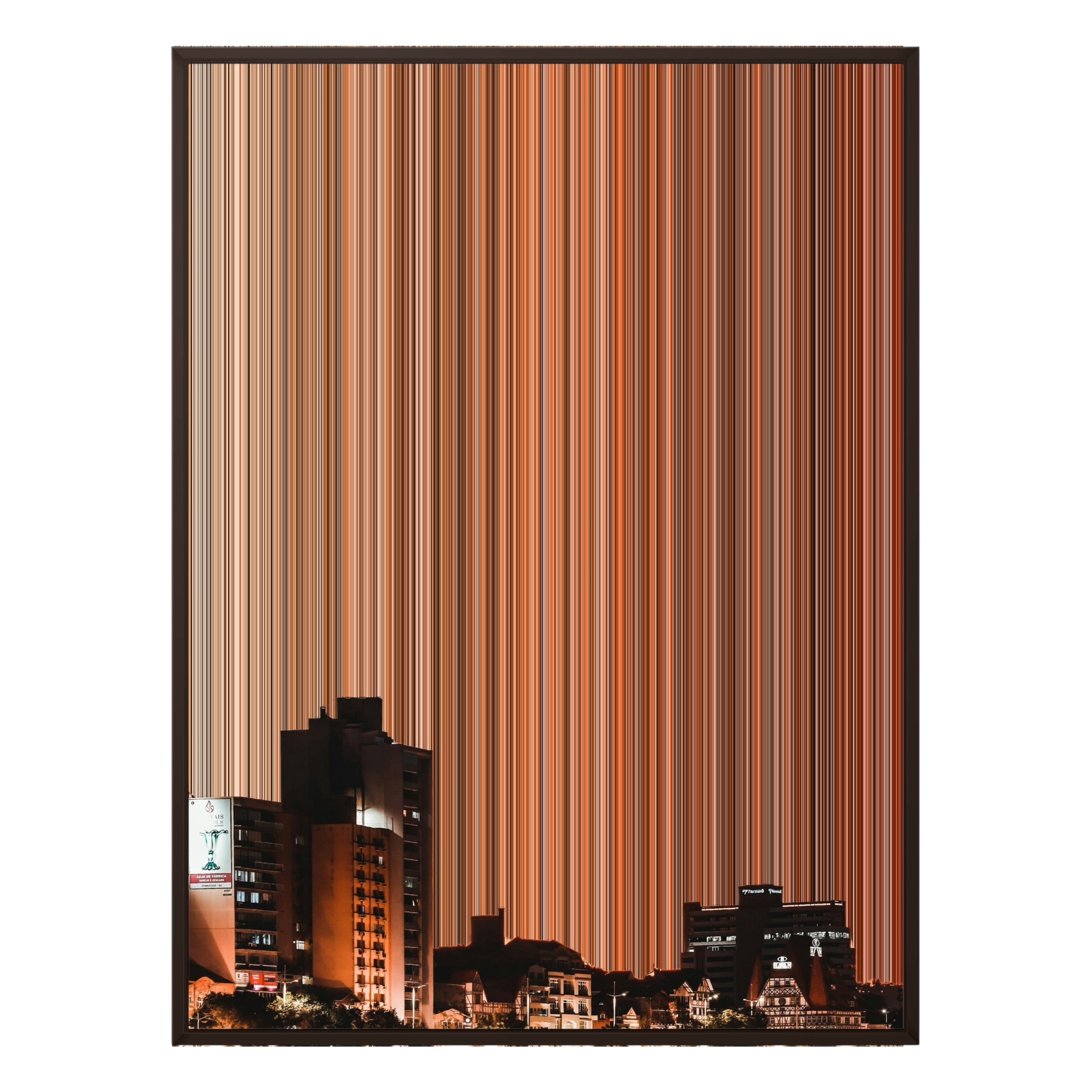 38×38" Framed Canvas - Brown Frame variant