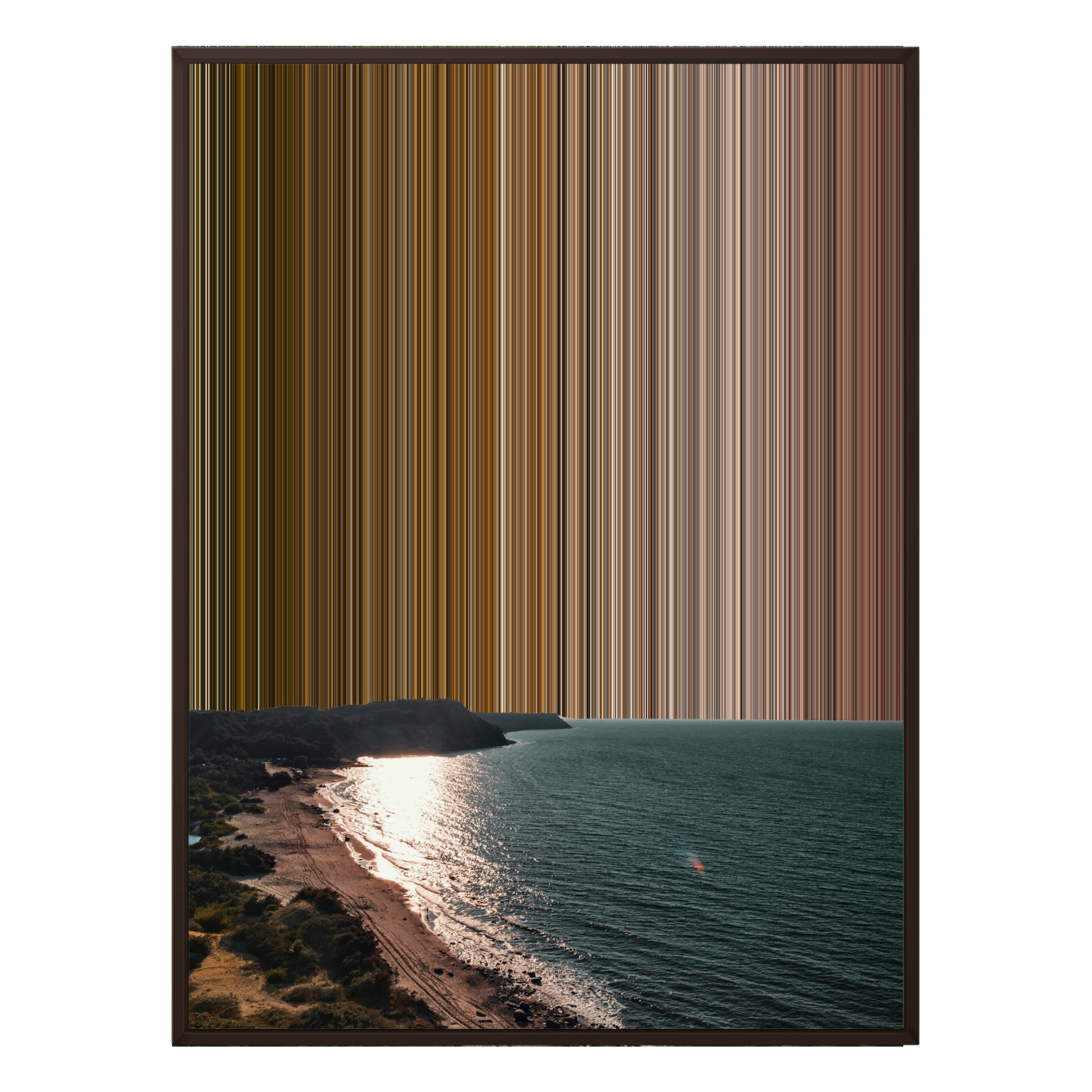 38×38" Framed Canvas - Brown Frame variant