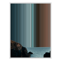 38×38" Framed Canvas - White Frame variant