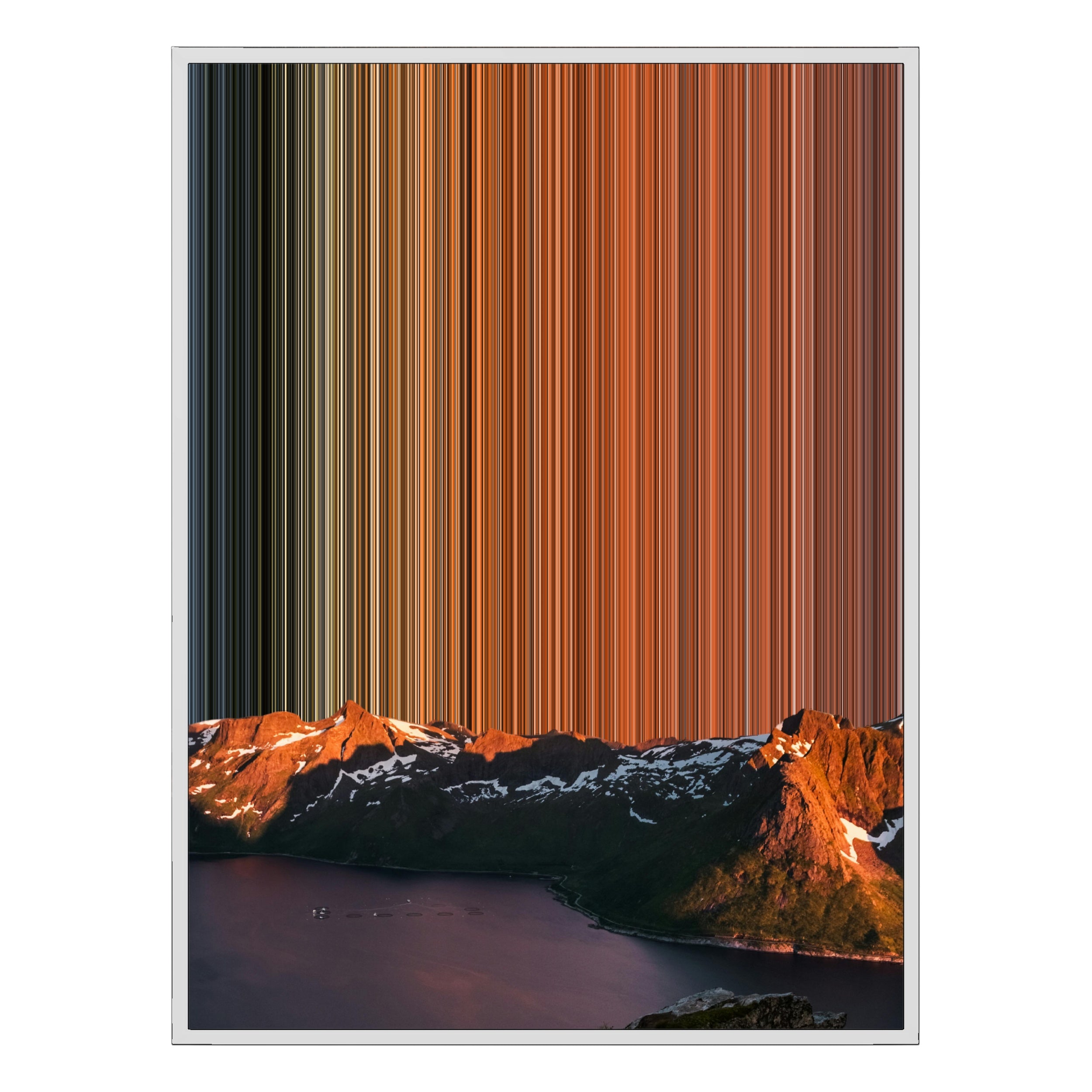 38×38" Framed Canvas - White Frame variant