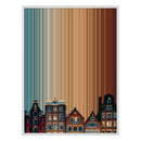 38×38" Framed Canvas - White Frame variant