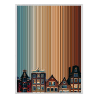 38×38" Framed Canvas - White Frame variant