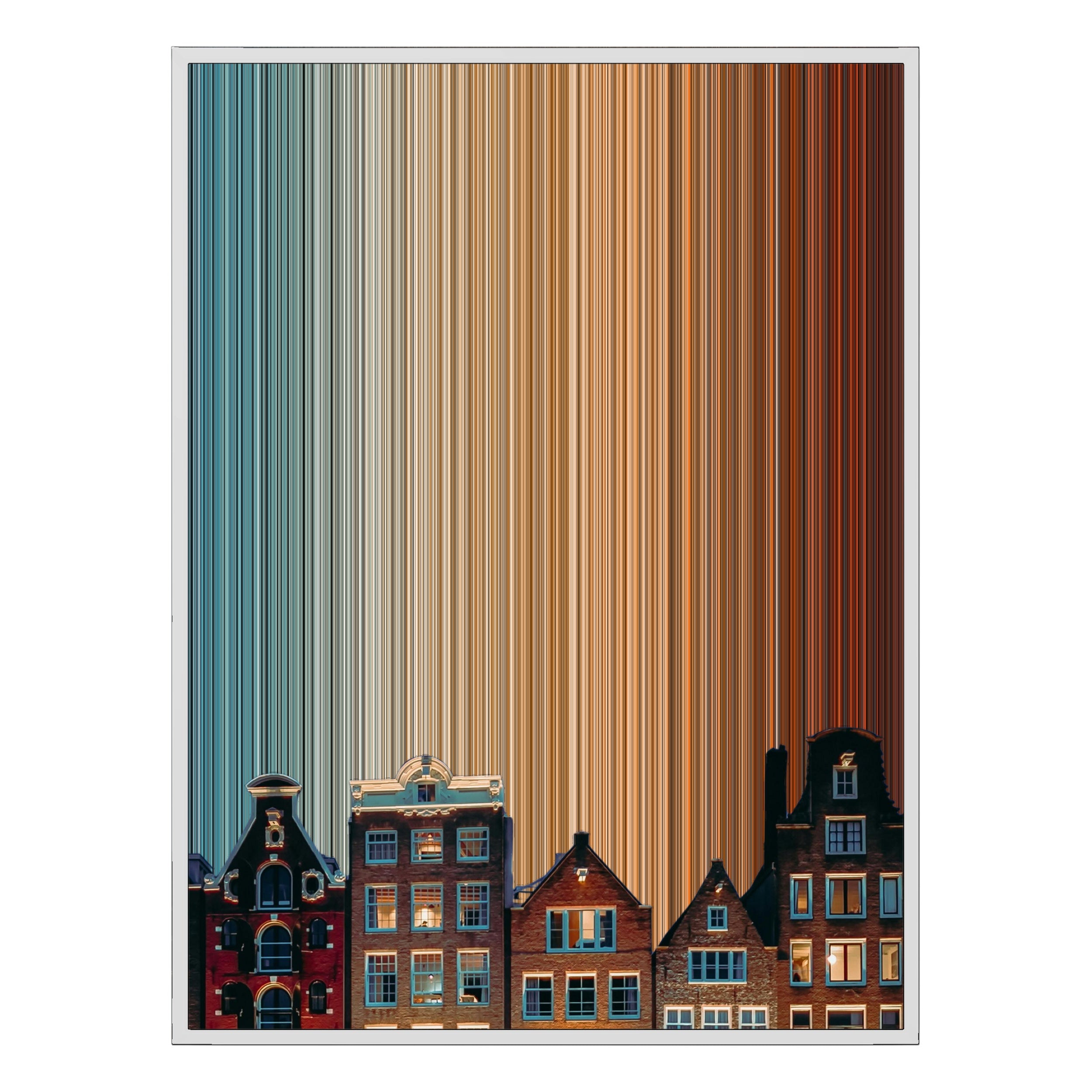 38×38" Framed Canvas - White Frame variant