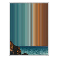 38×38" Framed Canvas - White Frame variant