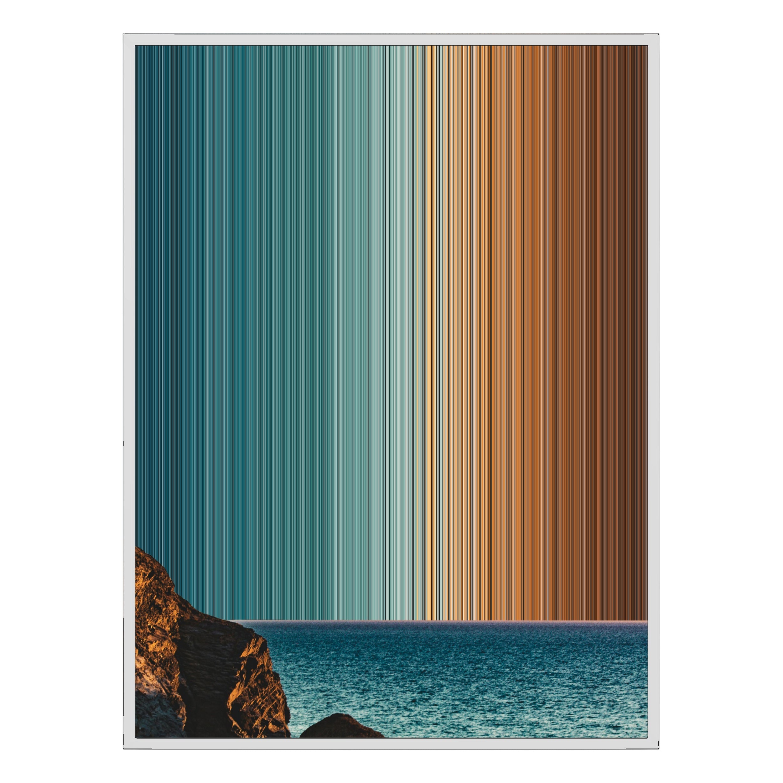 38×38" Framed Canvas - White Frame variant