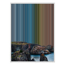 38×38" Framed Canvas - White Frame variant