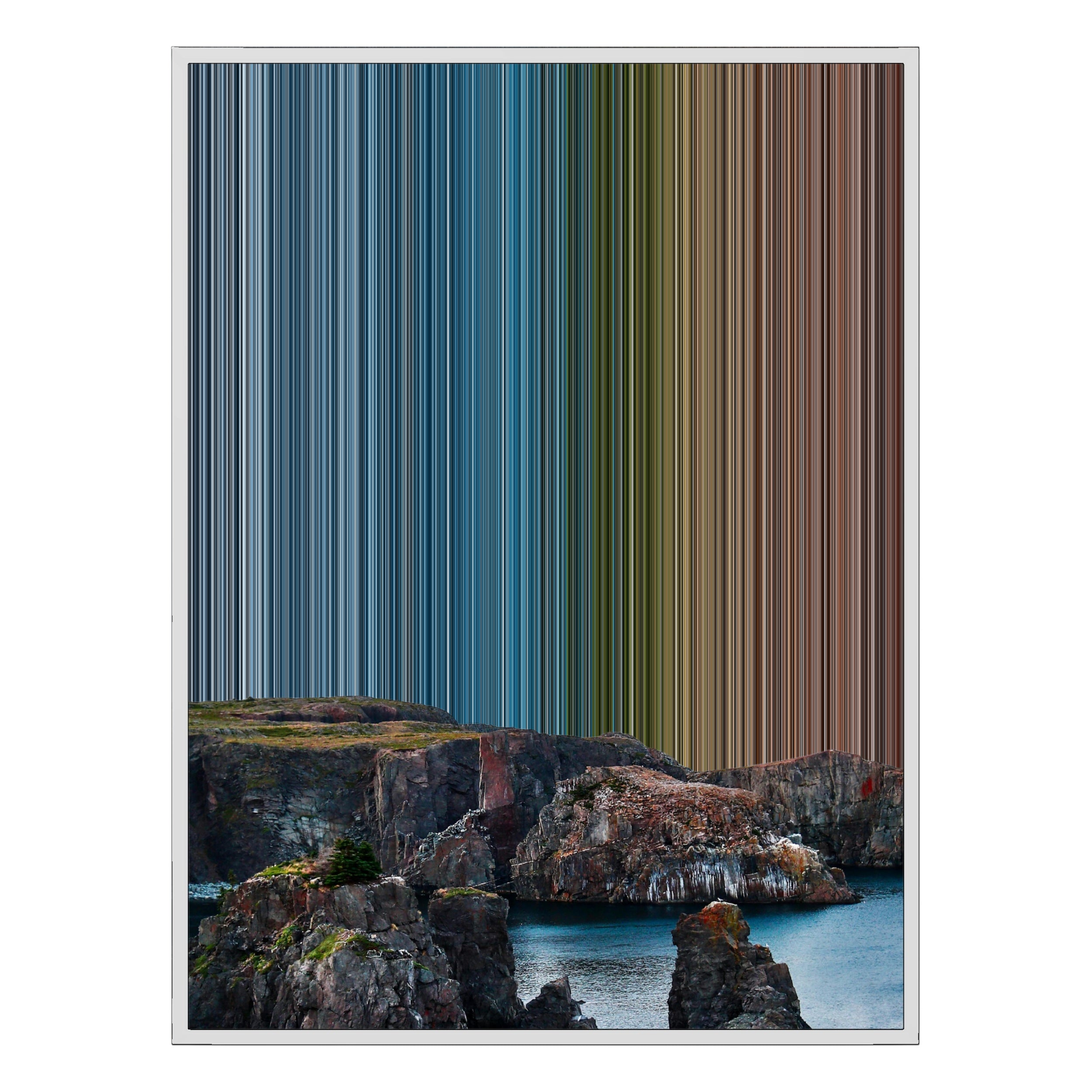 38×38" Framed Canvas - White Frame variant