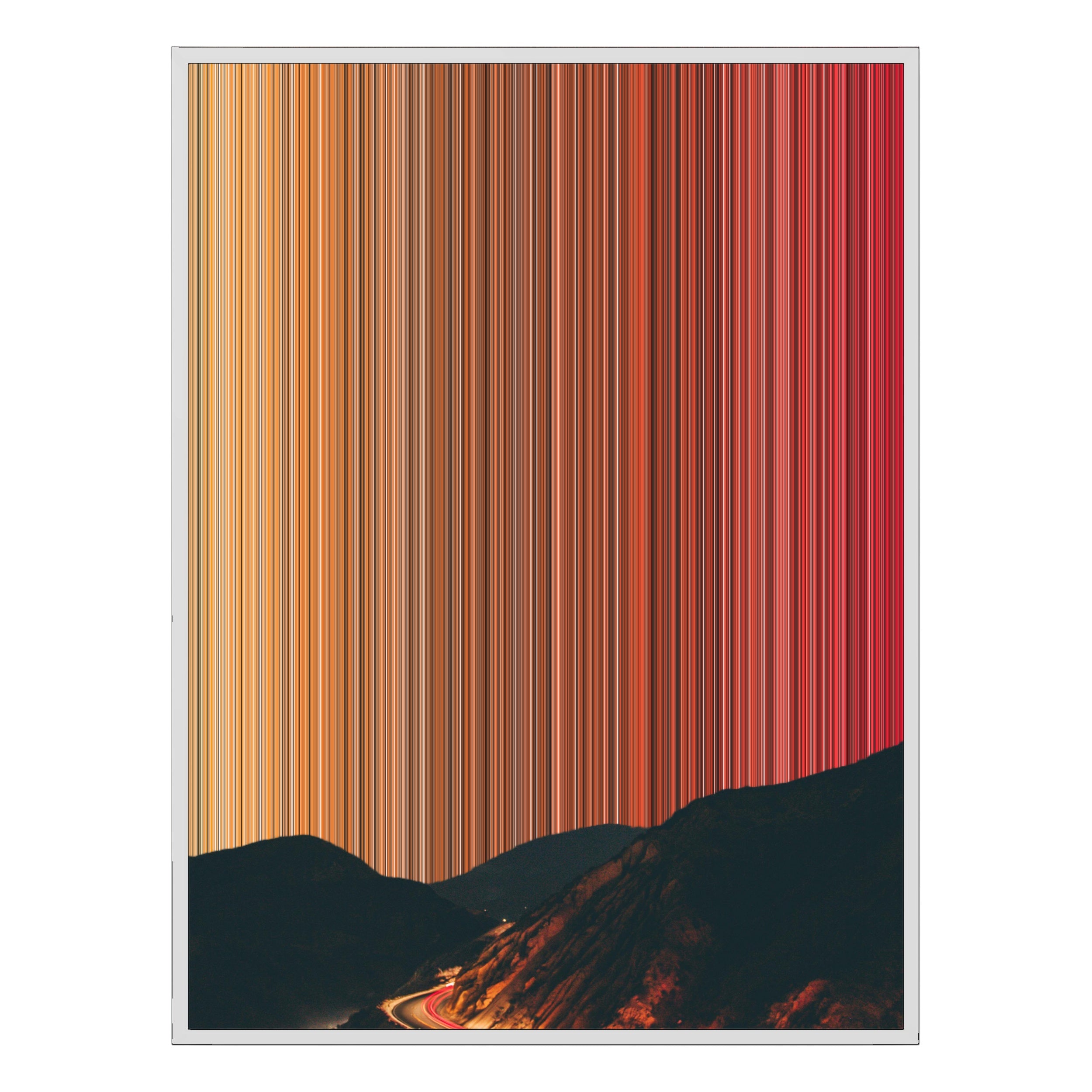 38×38" Framed Canvas - White Frame variant