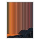 38×38" Framed Canvas - White Frame variant