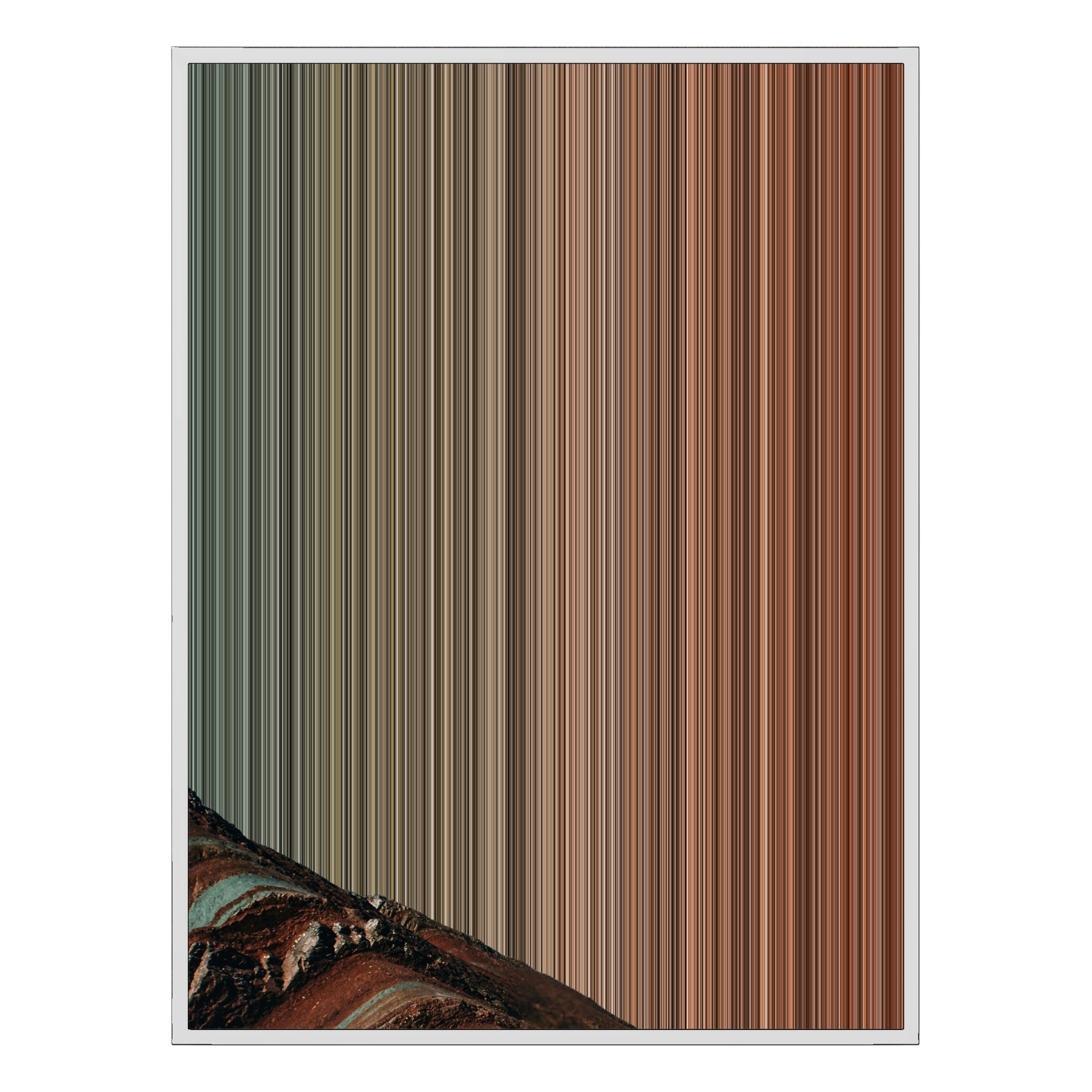 38×38" Framed Canvas - White Frame variant