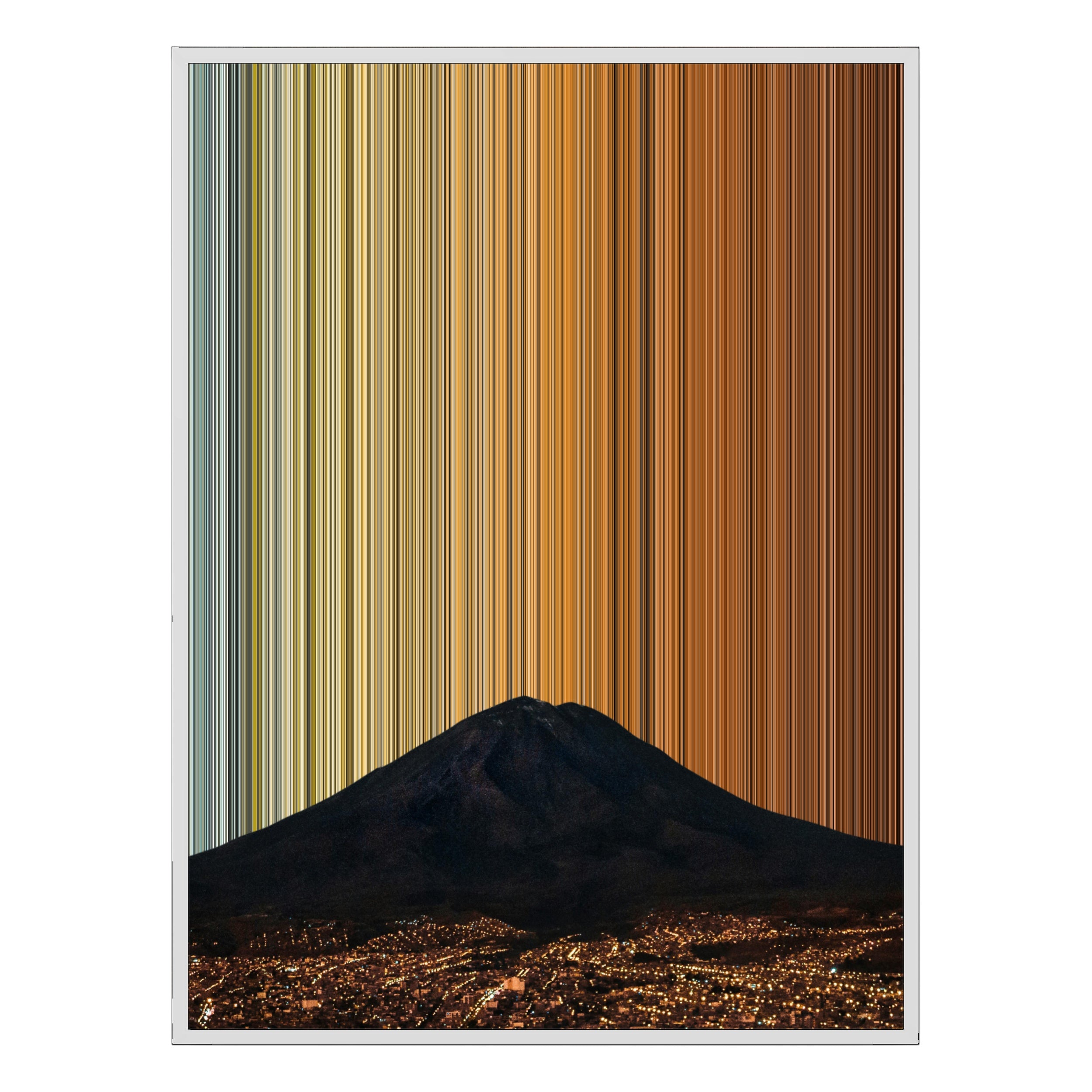 38×38" Framed Canvas - White Frame variant