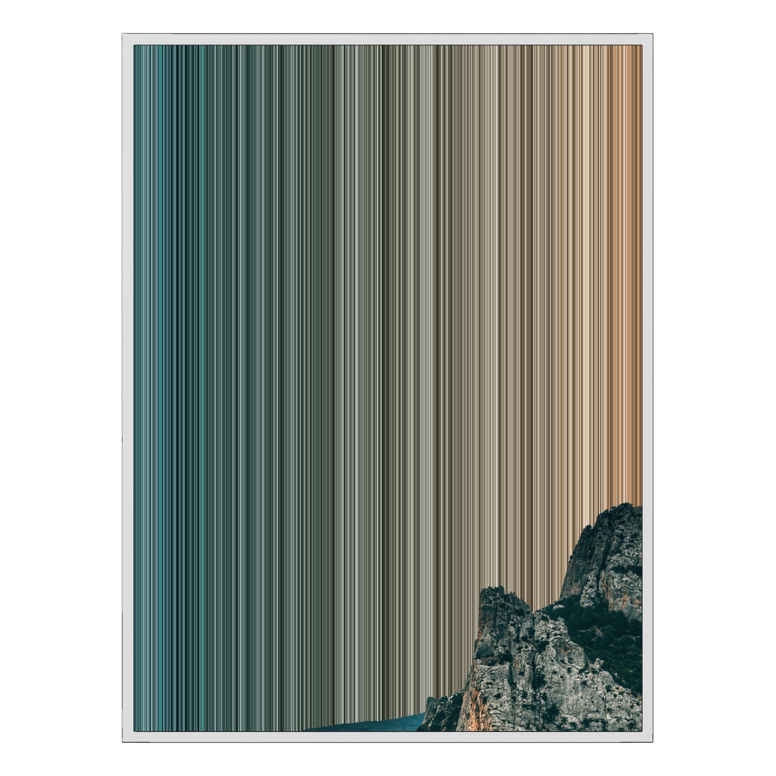 38×38" Framed Canvas - White Frame variant