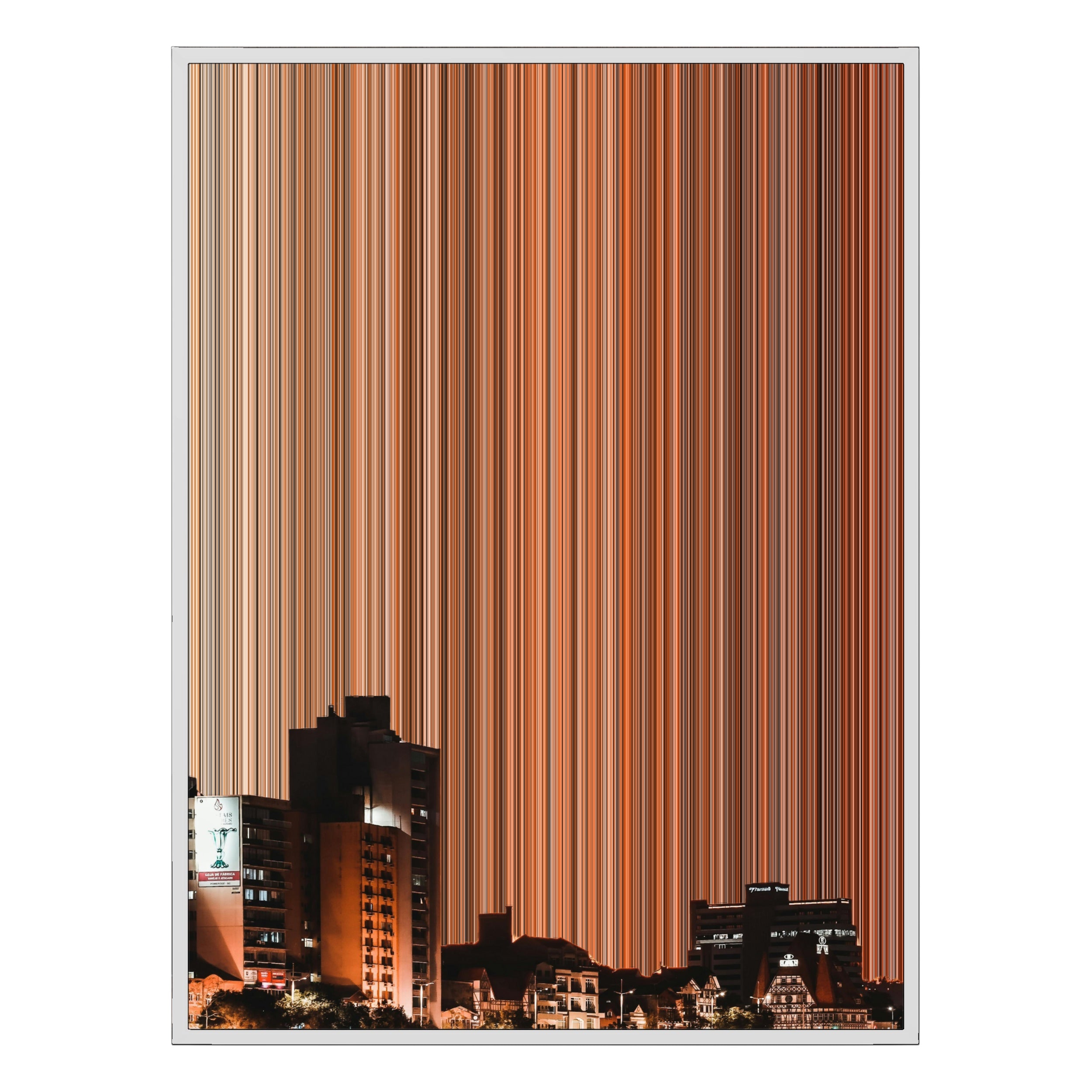 38×38" Framed Canvas - White Frame variant