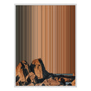 38×38" Framed Canvas - White Frame variant