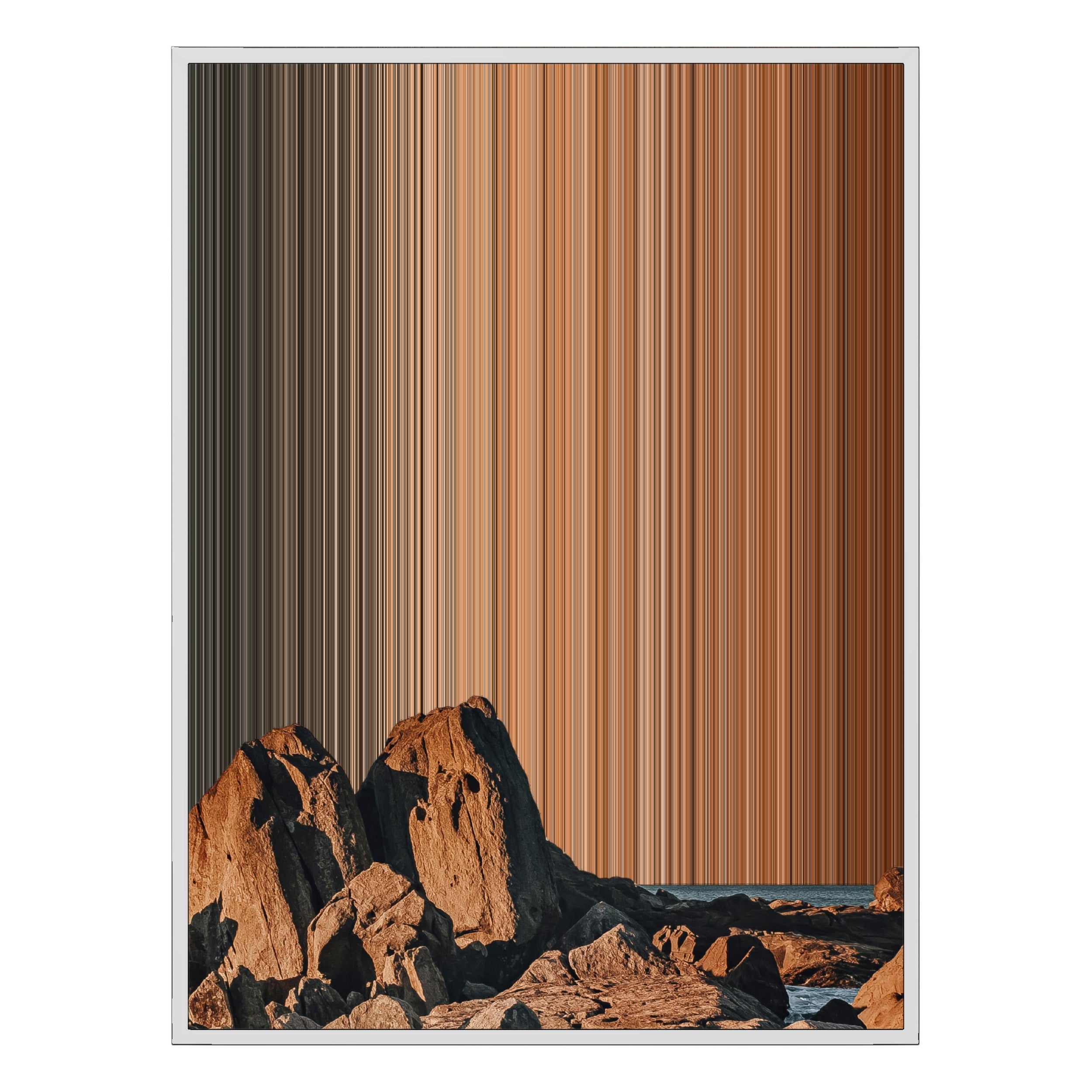 38×38" Framed Canvas - White Frame variant