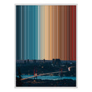 38×38" Framed Canvas - White Frame variant