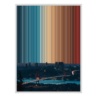 38×38" Framed Canvas - White Frame variant