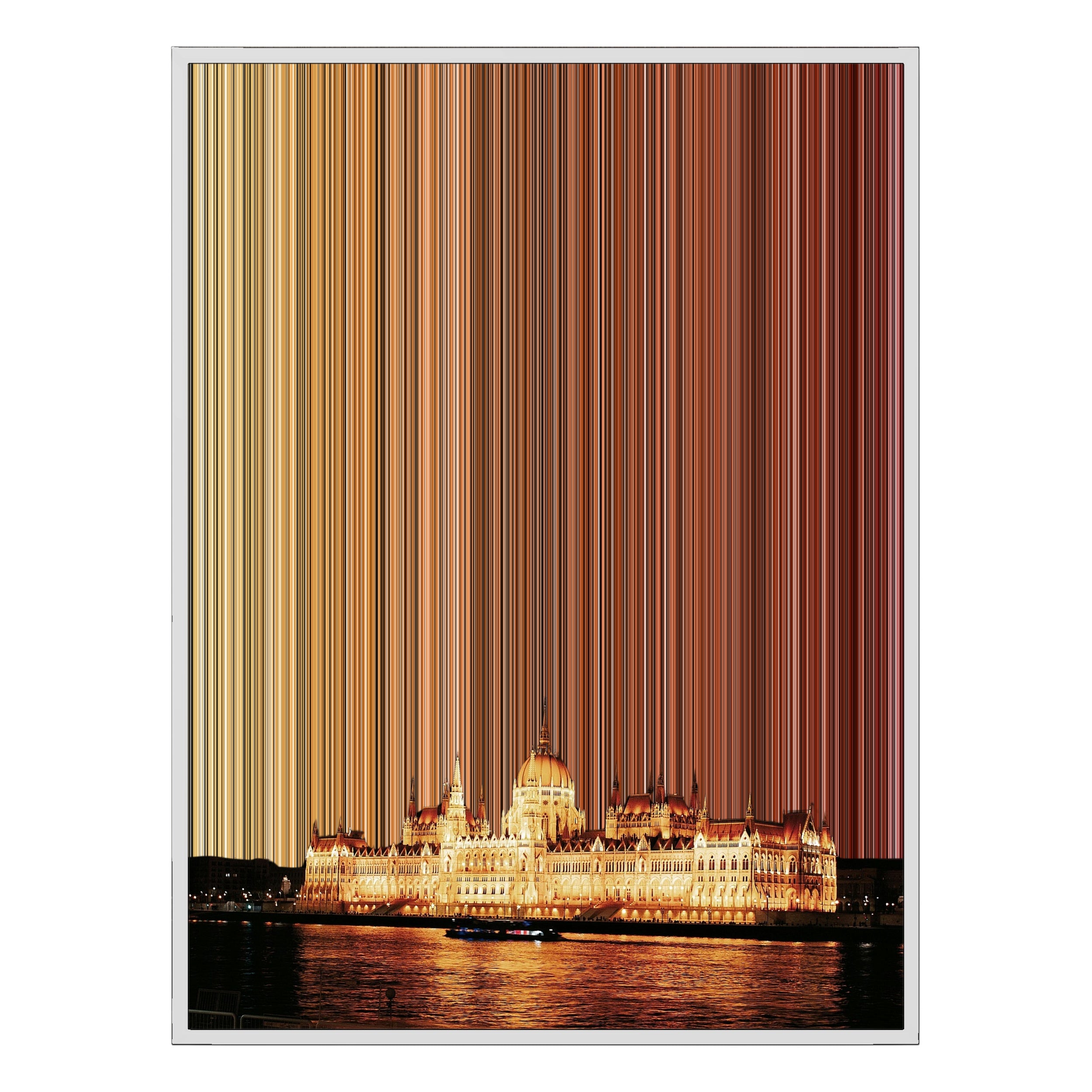 38×38" Framed Canvas - White Frame variant