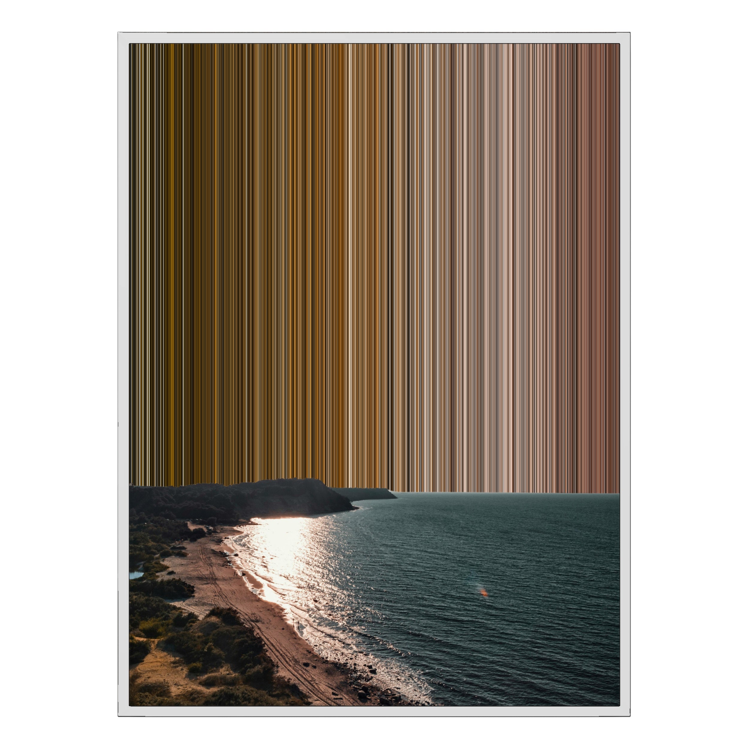 38×38" Framed Canvas - White Frame variant