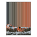 38×38" Framed Canvas - White Frame variant