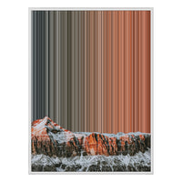 38×38" Framed Canvas - White Frame variant