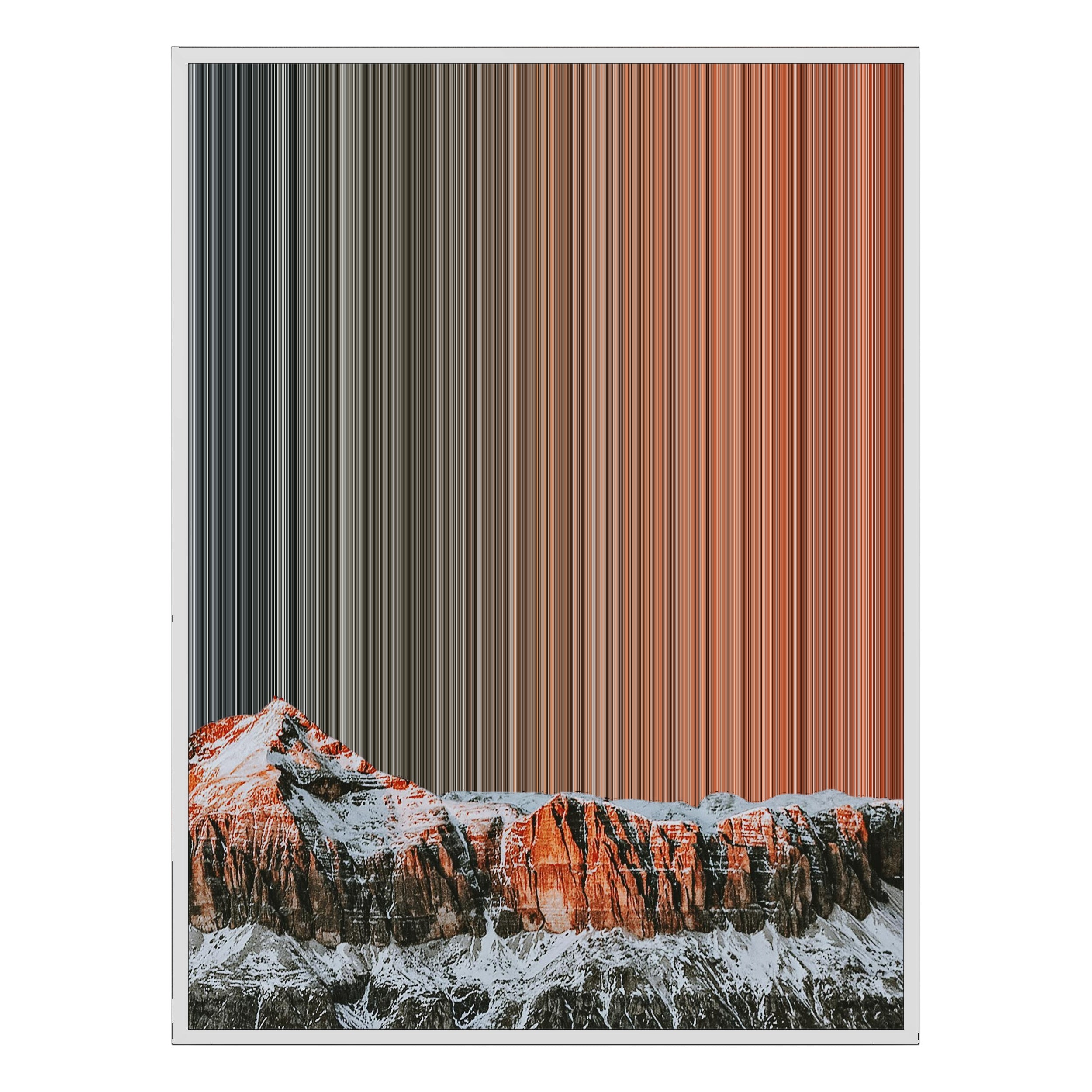 38×38" Framed Canvas - White Frame variant