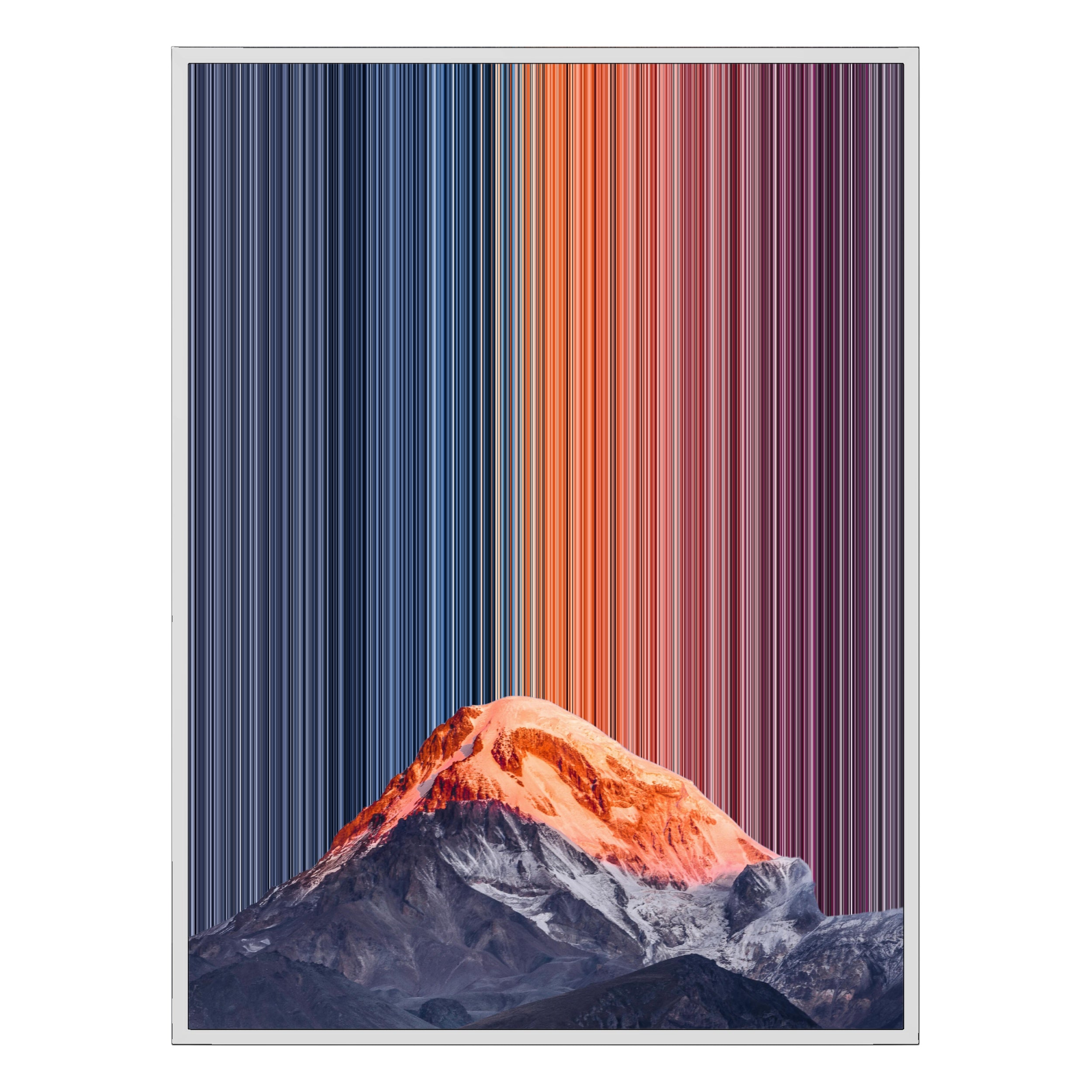 38×38" Framed Canvas - White Frame variant