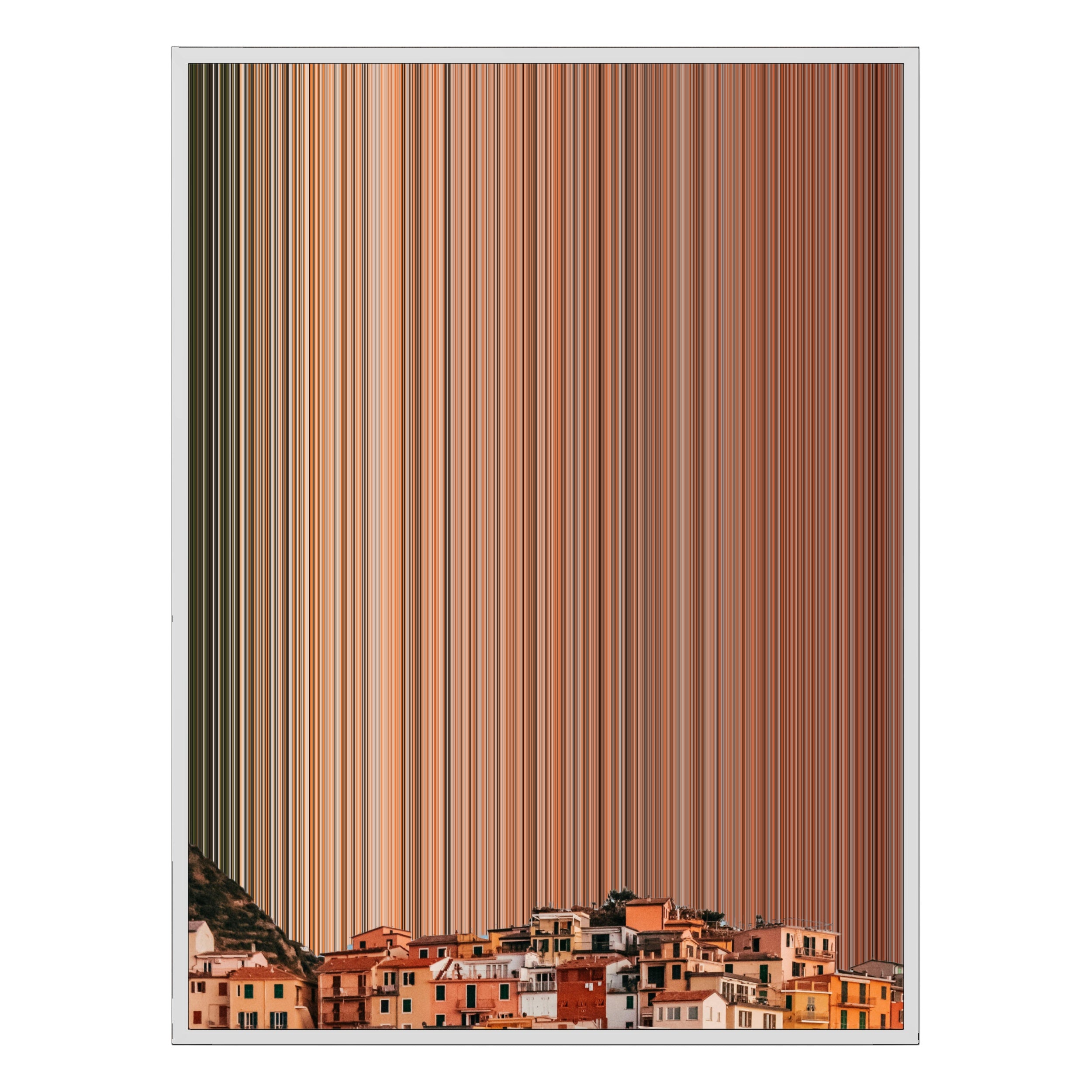 38×38" Framed Canvas - White Frame variant