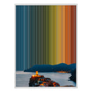 38×38" Framed Canvas - White Frame variant