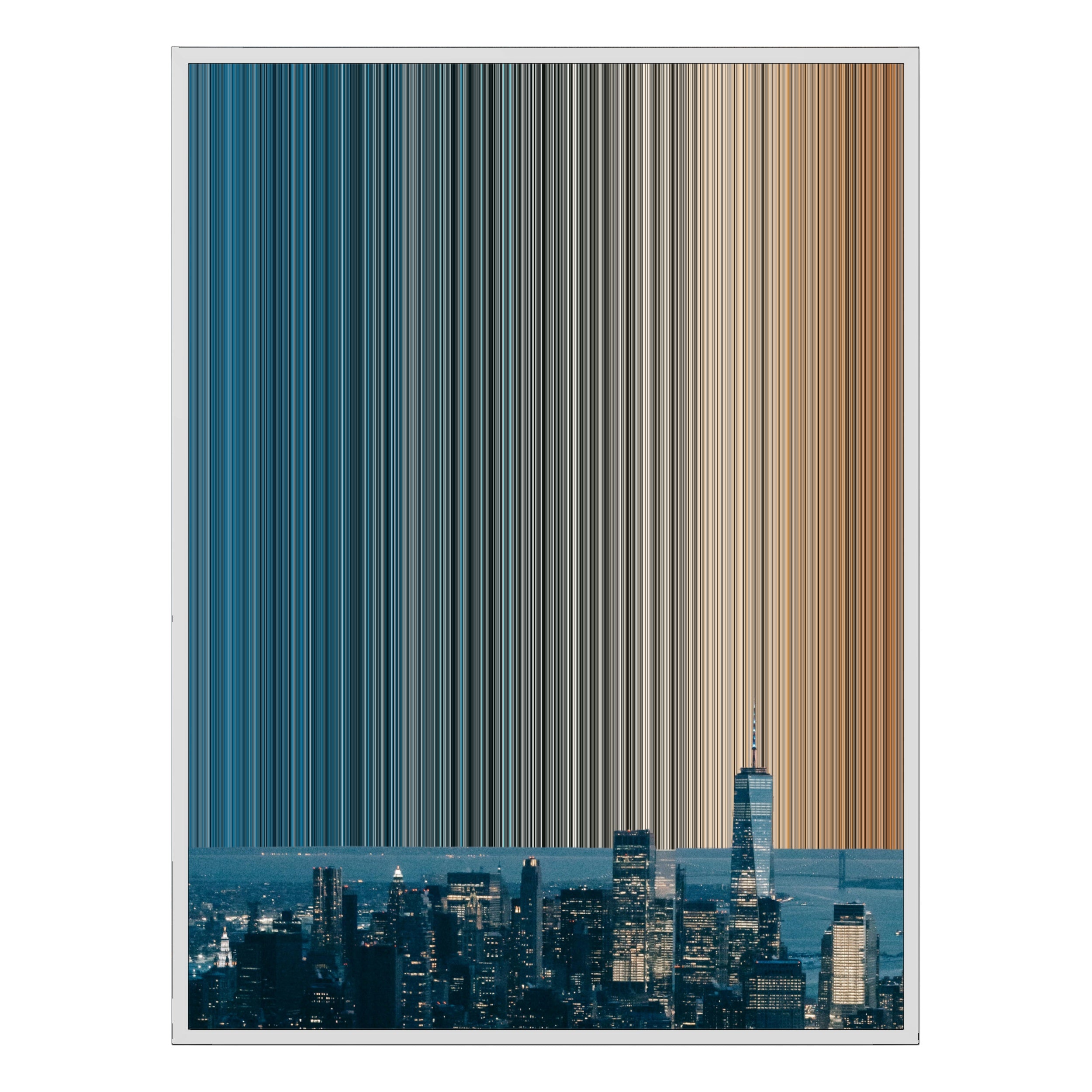 38×38" Framed Canvas - White Frame variant