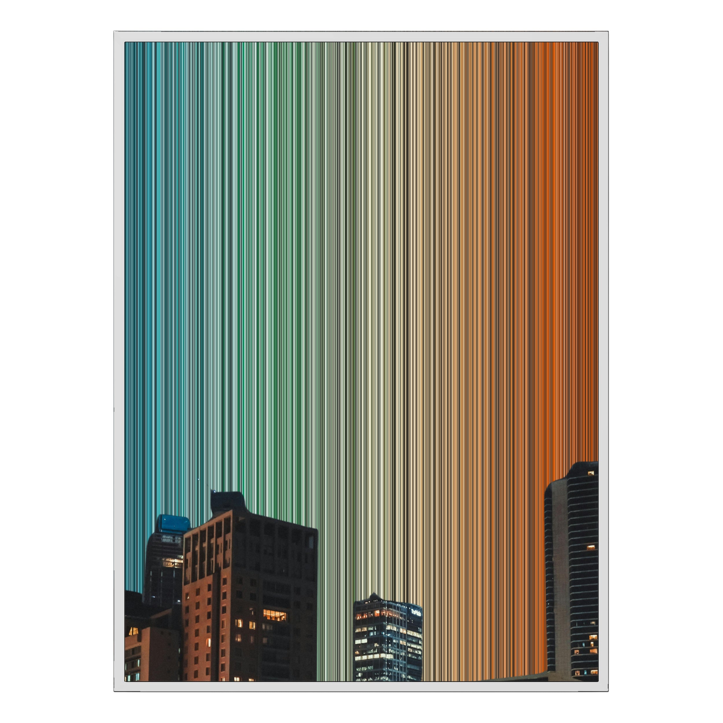 38×38" Framed Canvas - White Frame variant