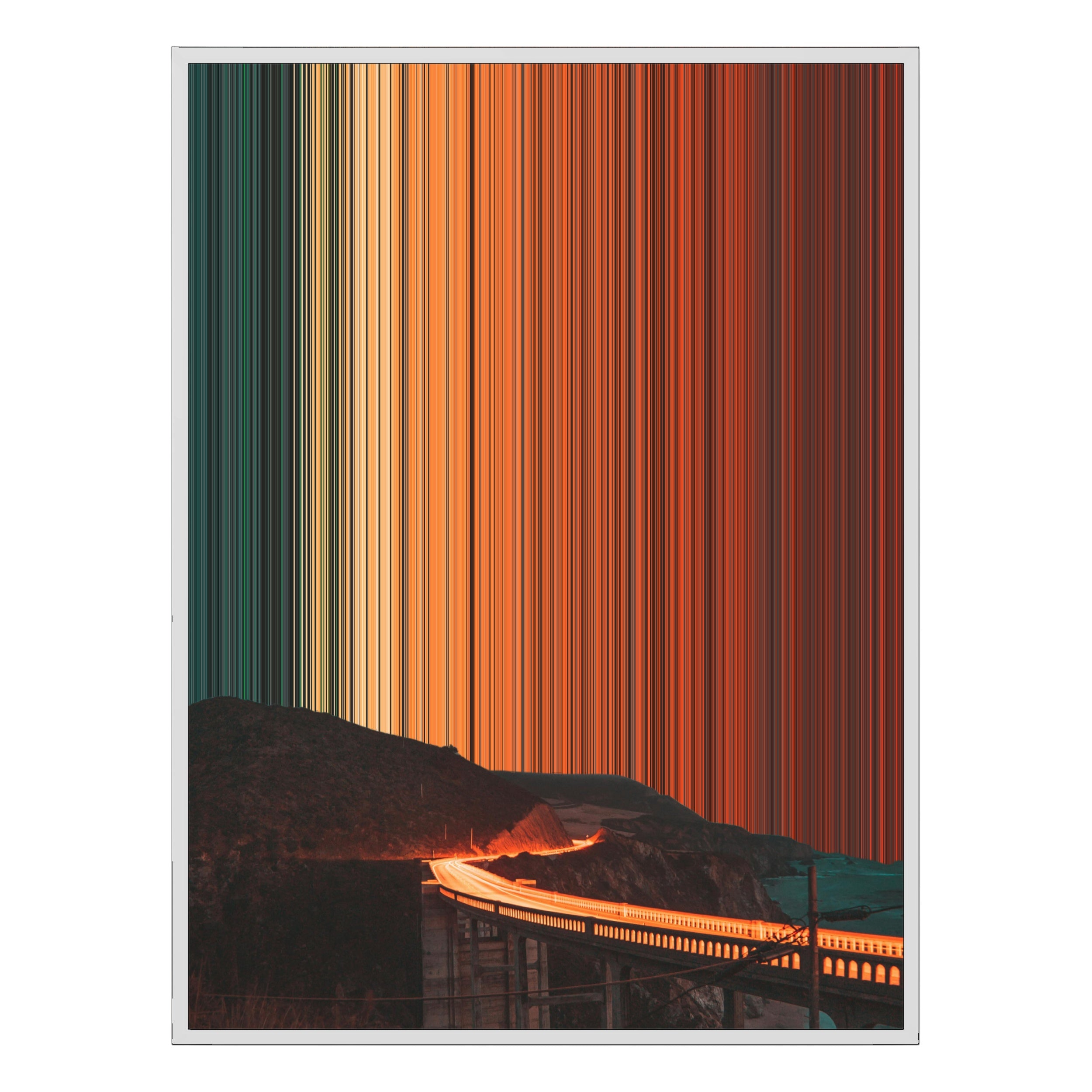 38×38" Framed Canvas - White Frame variant