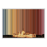 40×28" Framed Canvas - White Frame variant