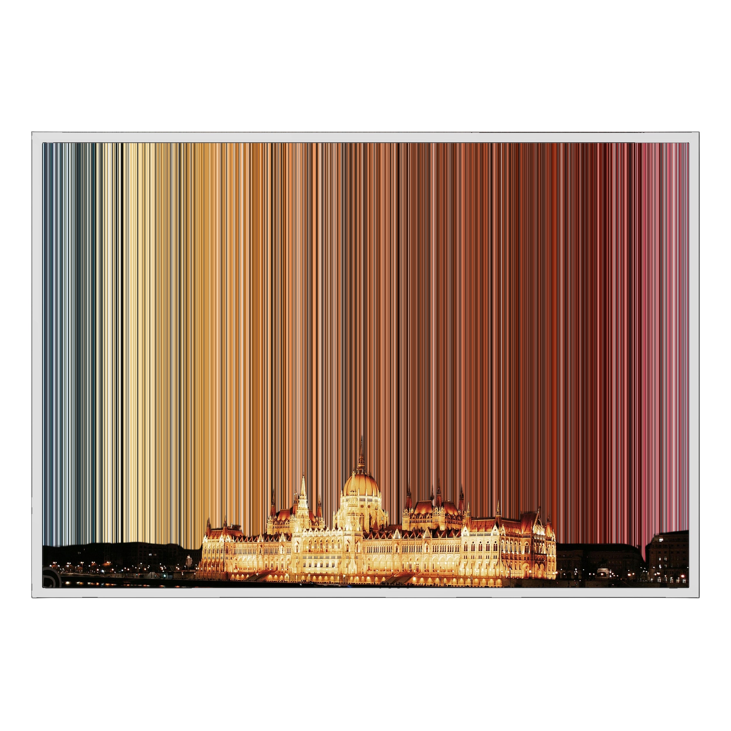 40×28" Framed Canvas - White Frame variant