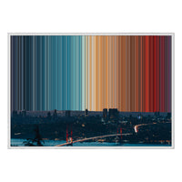 40×28" Framed Canvas - White Frame variant