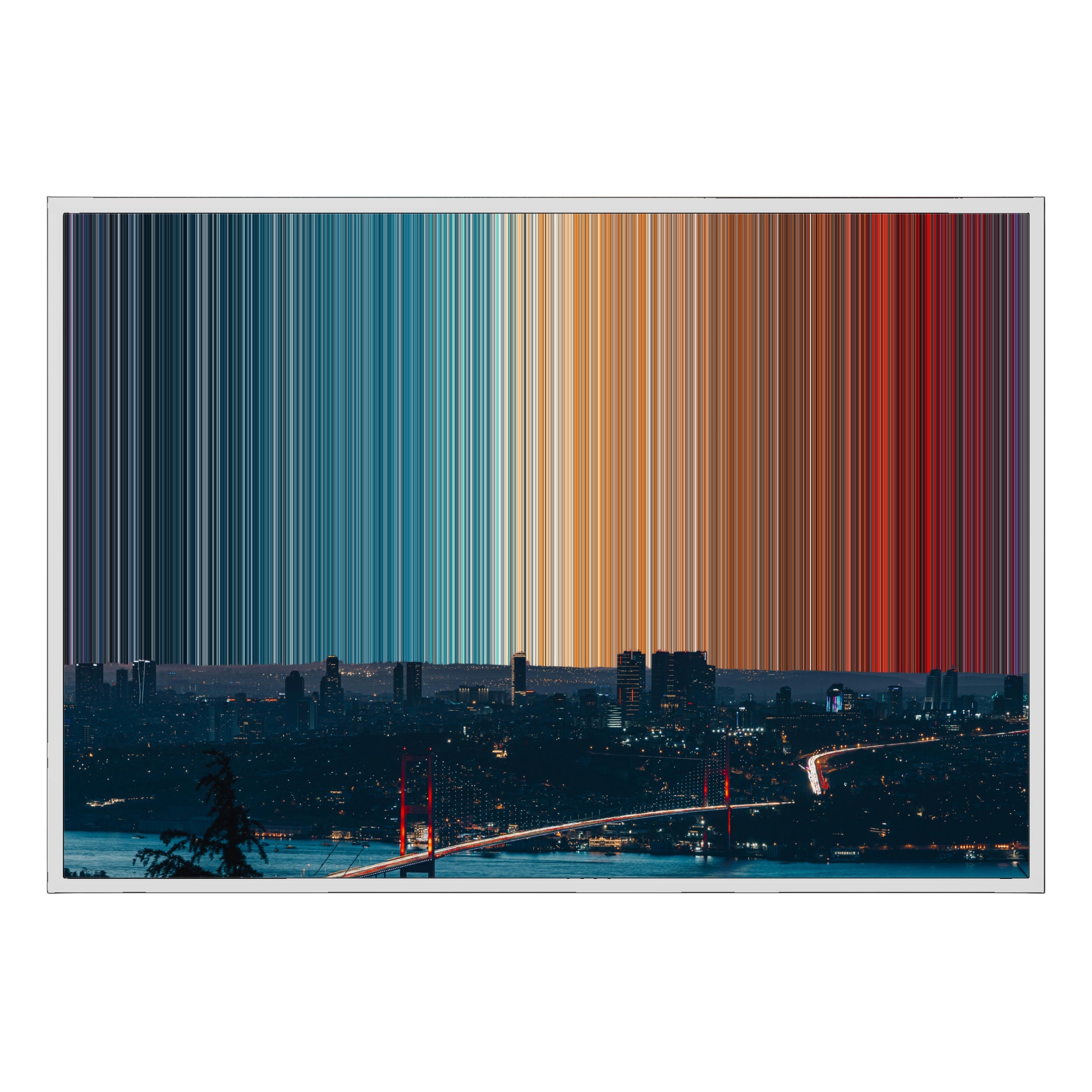 40×28" Framed Canvas - White Frame variant