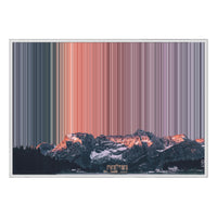 40×28" Framed Canvas - White Frame variant