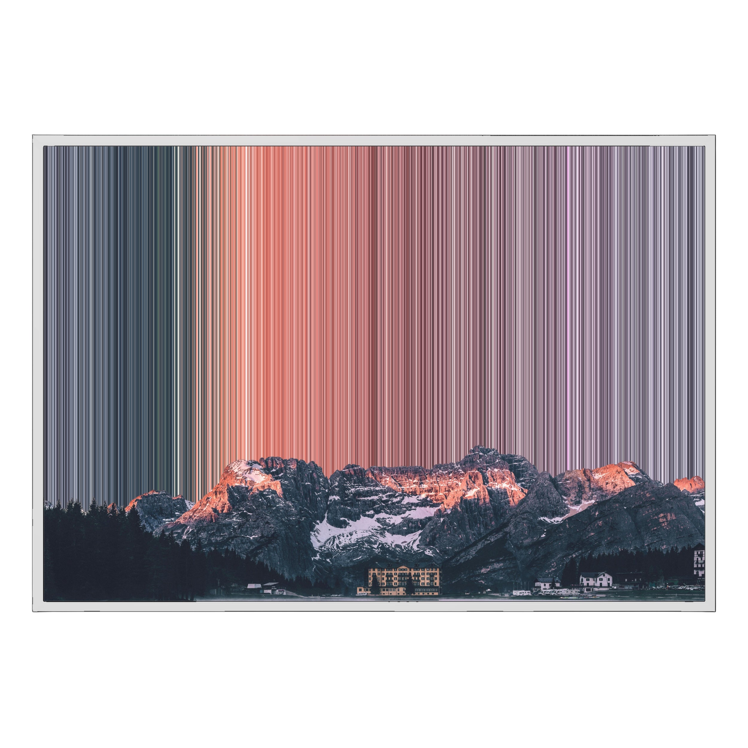 40×28" Framed Canvas - White Frame variant