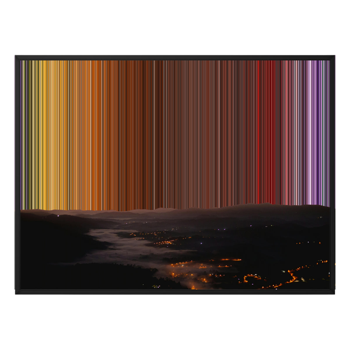 Toile encadrée, format 40×30", cadre noir