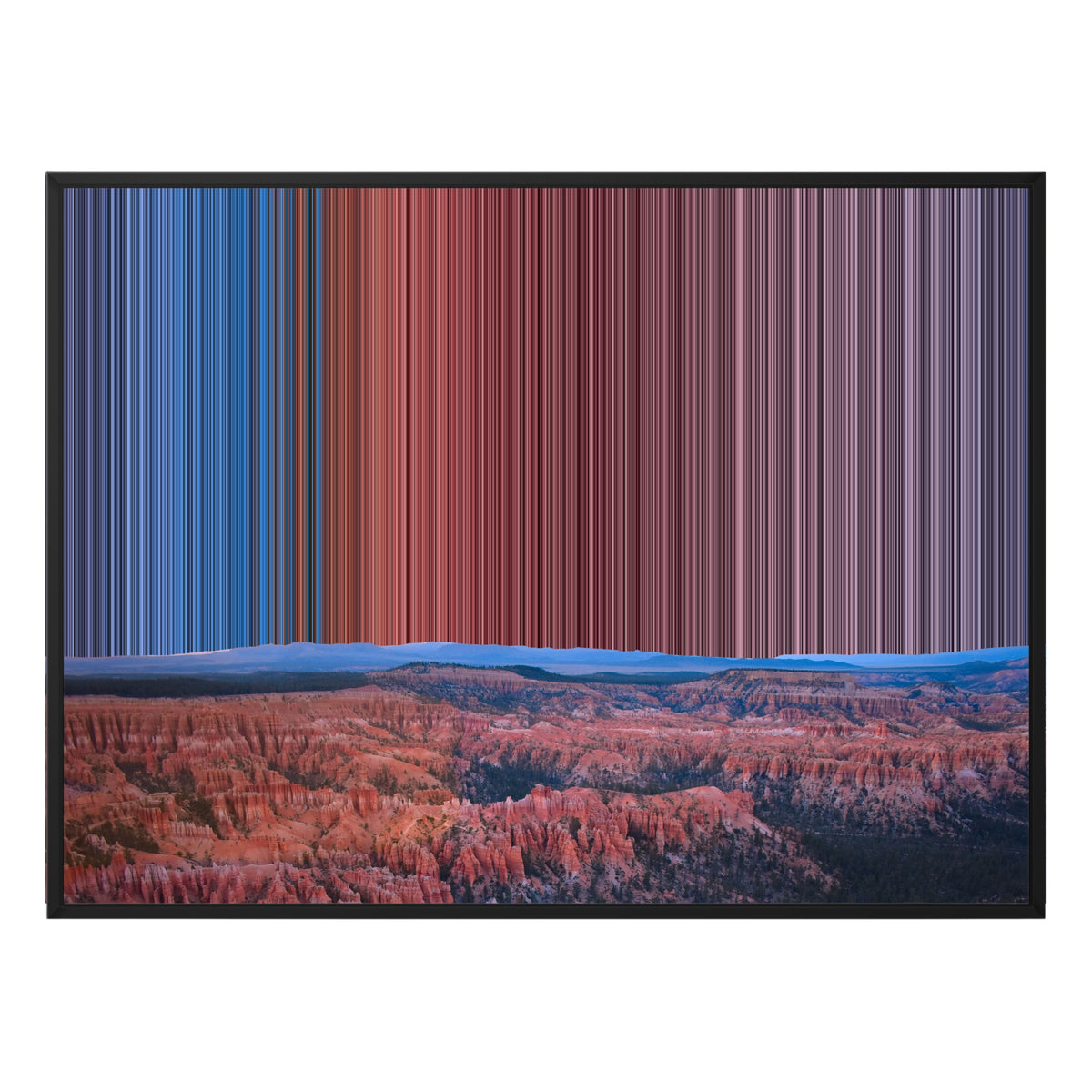Lærred i klassisk ramme, 40×30", sort ramme